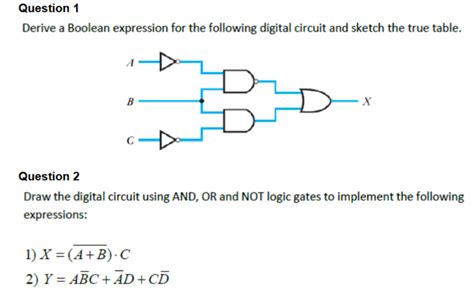 Solved Question Derive A Boolean Expression For The Chegg