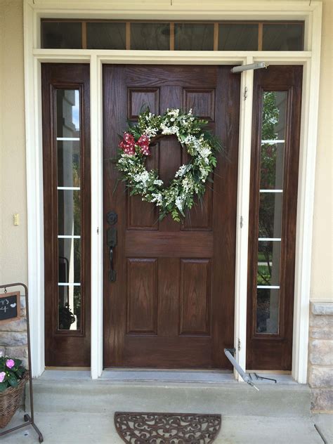 Gel Stained Fiberglass Door I Used Old Masters Gel Stain Over My