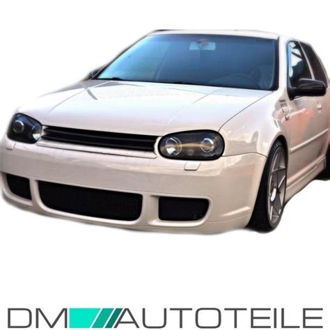 VW Golf 4 Front Bumper R32 Look Front Grille Set Black