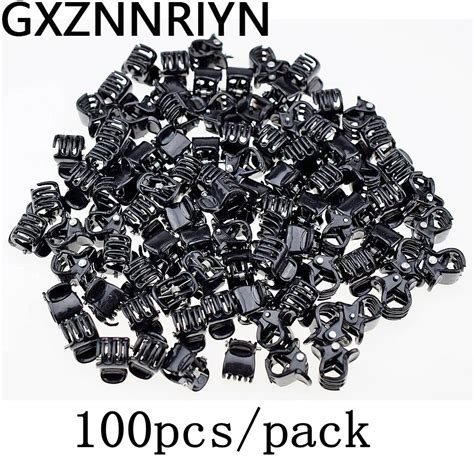 1cm 100pcs pack Haar Klaue Clips für Frauen Mädchen Zubehör Schwarz