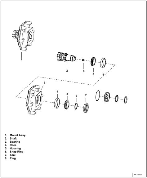 BobCat 753 - HYDROSTATIC MOTOR - Carrier Parts Identification