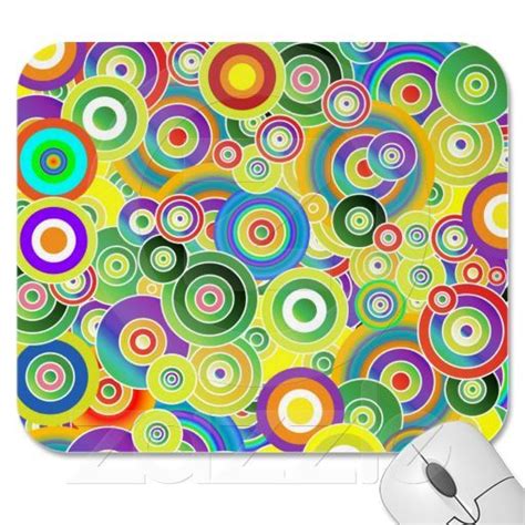 Circles Mousepad Clipart Rainbow Colors Color Me Mouse Pad