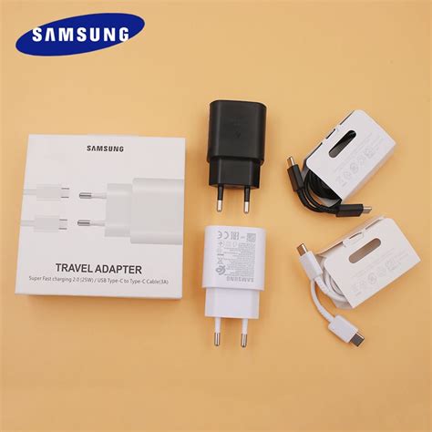 Cargador Súper Rápido Samsung 25W Tipo C S20 S21 FE A53 A33 A73 A52S