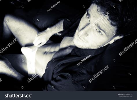 Portrait Good Looking Semi Naked Blonde Stock Photo 1230686779 Shutterstock