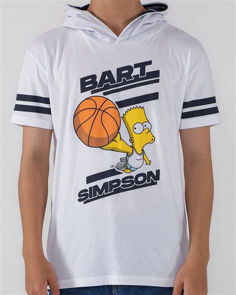 Camiseta Juvenil Bart Capuz Branca Fox The Simpsons FANLAB Oficial