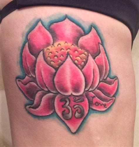 Lotus Flower Om Symbol And Love Maple Leaf Tattoo Leaf Tattoos Tattoos