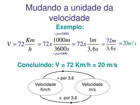 Unidade De Velocidade - PPT - Mudando a unidade da velocidade PowerPoint Presentation, free ...