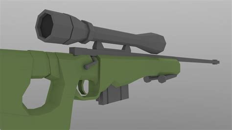 3D Model Low Poly L96A1 Bolt Action Sniper VR AR Low Poly CGTrader