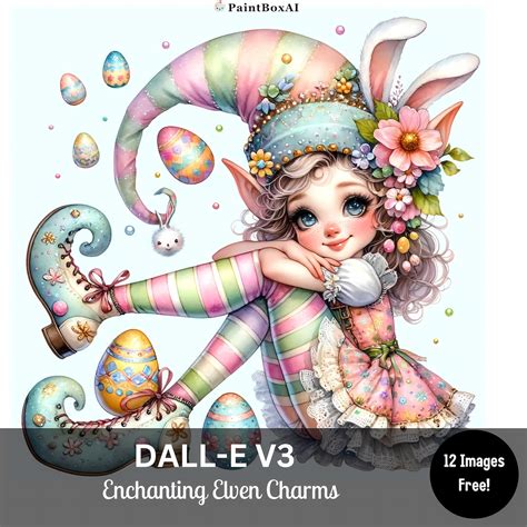 DALL-E Prompts for Enchanting Elves Cliparts, DALLE V3 Prompts for Watercolor Elves, AI Prompts ...