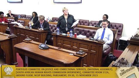 Portfolio Committee On Justice And Correctional Services 15 November