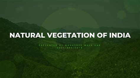 Natural Vegetation Of India Ppt