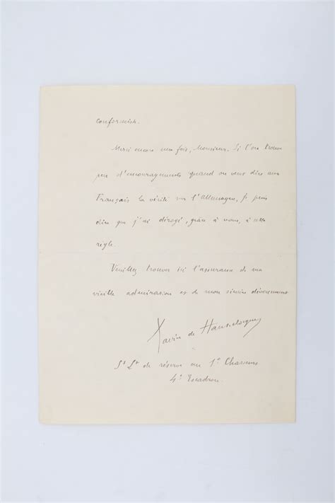 Hauteclocque Lettre Autographe Sign E L On Daudet Propos De La