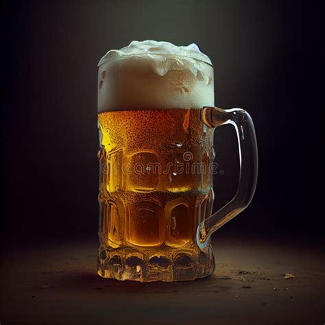 Mug Of Fresh Foamy Beer Ai Generated Image Stock Photo Image Of