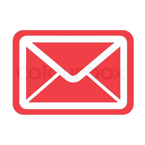 Email Icon In Red Stock Vector Colourbox