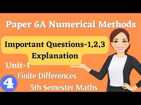 Degree Th Sem Maths Paper A Numerical Methods Important Questions