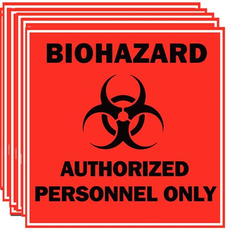 Biohazard Stickers Signs Hazardous Materials Warning Label Stickers