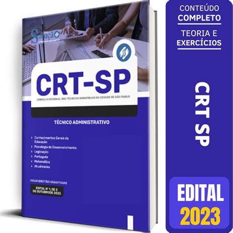 Apostila CRT SP 2023 Técnico Administrativo Solução Cursos e