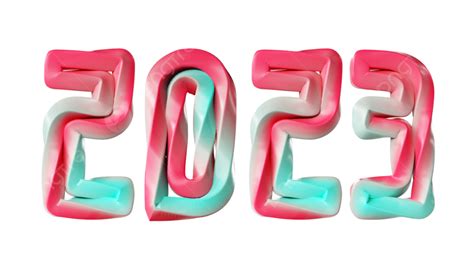 New Year 3d Images Hd 2023 New Year Candy Font 3d Rendering New Year