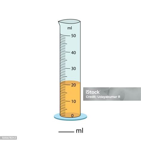 Mengukur Silinder Ilustrasi Vektor Volume Pengukuran Kimia Kimia Vektor