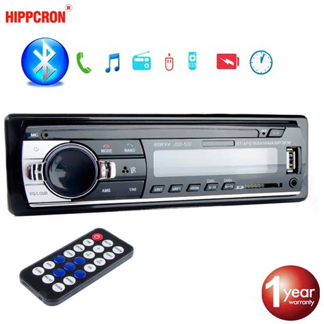 Hippcron Car Radio Stereo MP3 Player Digital Bluetooth 60Wx4 FM Audio