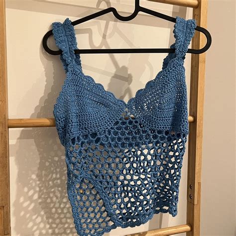 Outcast Lennah Crochet Crop Top Size Xs Worn Depop