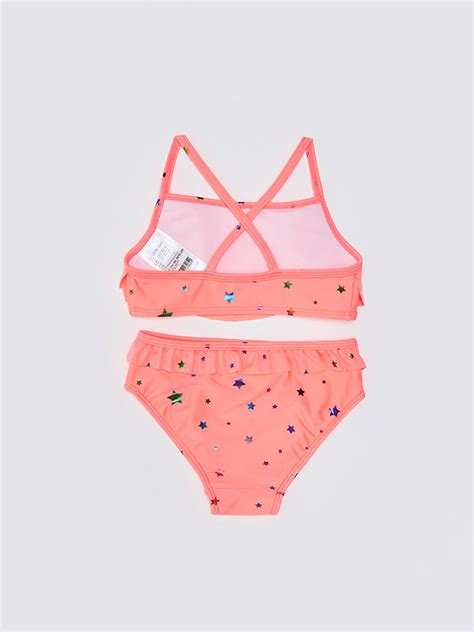 LCW baby Mercan Baskılı Kız Bebek Bikini Takımı S36037Z1 LR8 LCW
