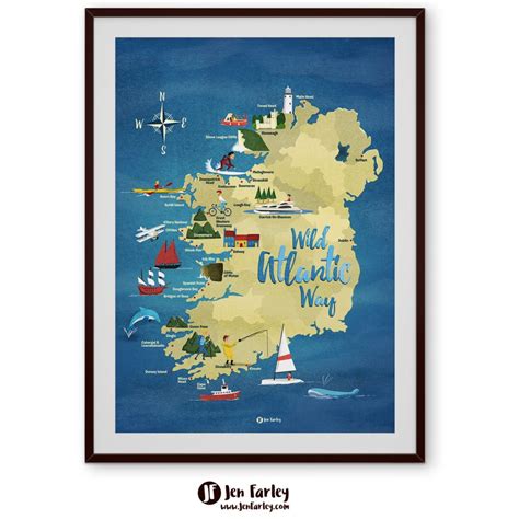 Wild Atlantic Way Ireland Map | Jennifer Farley