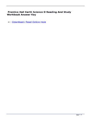 Earth Science Guided Reading And Study Workbook Answer Key Chapter 1