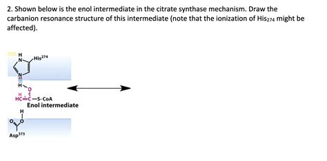 Solved Shown Below Is The Enol Intermediate In The Citrate Chegg