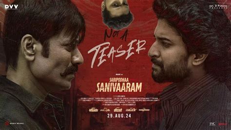 Saripodhaa Sanivaaram Not A Teaser Glimpses Reaction Nani