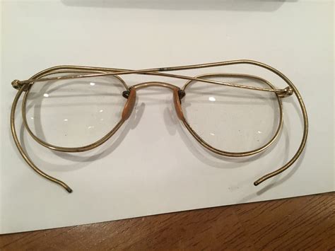 Antique Ful Vue K K Gf Wire Rim Glasses With C Gem