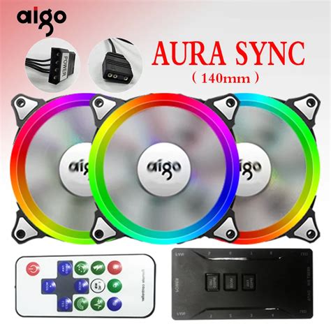 Aigo C Aura Sync P V Computer Case Pc Cooling Fan Rgb Adjust Led