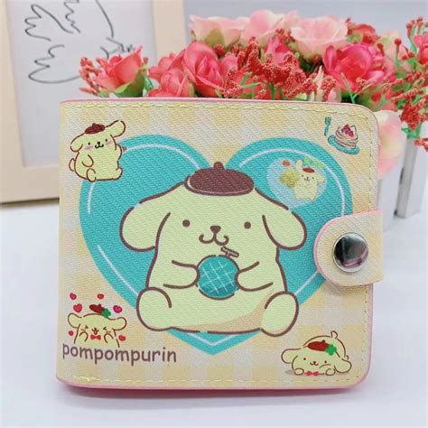 Fashion Sanrio Purse Woman Y2k Hello Kitty My Melody Kuromi Pochacco Anime Cartoon Pu Purse