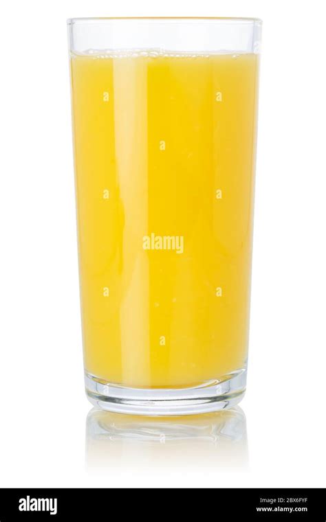 Orange Fruit Juice Drink Oranges In A Glass Isolated On A White