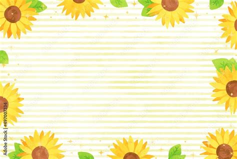 beautiful watercolor Sunflower background illustration Stock Vector | Adobe Stock