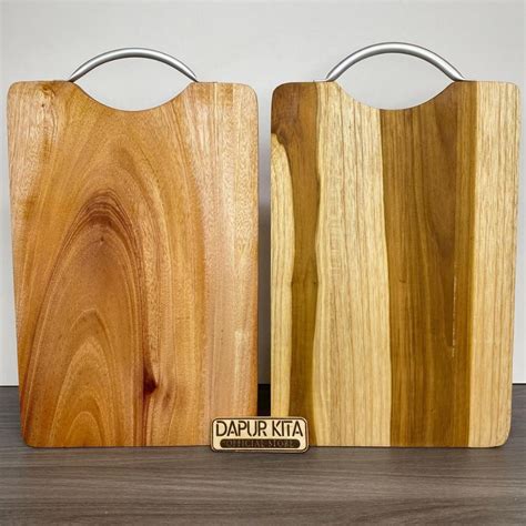 Jual Talenan Kayu Jati Premium Model Pegangan Alumunium Ukuran 20 X 30