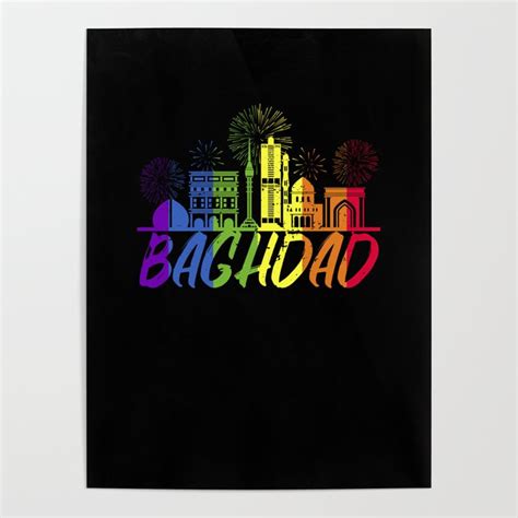 Baghdad Pride Skyline, Pride Parade Baghdad Poster by ABuddies | Society6