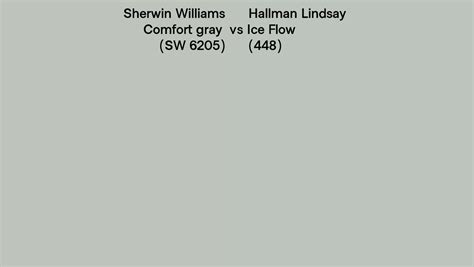 Sherwin Williams Comfort Gray Sw 6205 Vs Hallman Lindsay Ice Flow 448 Side By Side Comparison