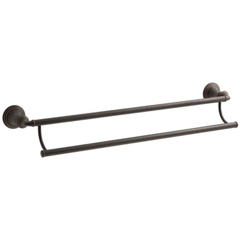 Kohler Devonshire 24 In Double Oil Rubbed Bronze Wall Mount Double Towel Bar In The Towel Bars