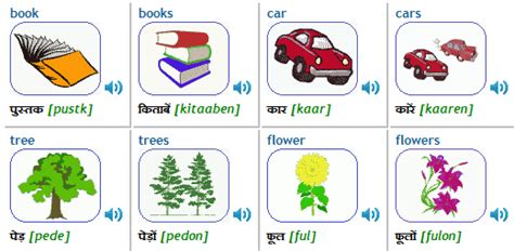 Hindi Language Plural And Singular To Nouns