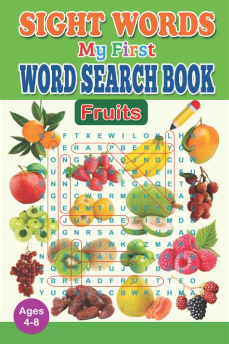 Sight Words My First Word Search Book Fruits Educational Word