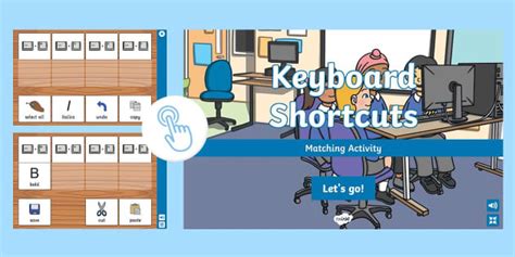 Keyboard Shortcuts Interactive Matching Activity Twinkl