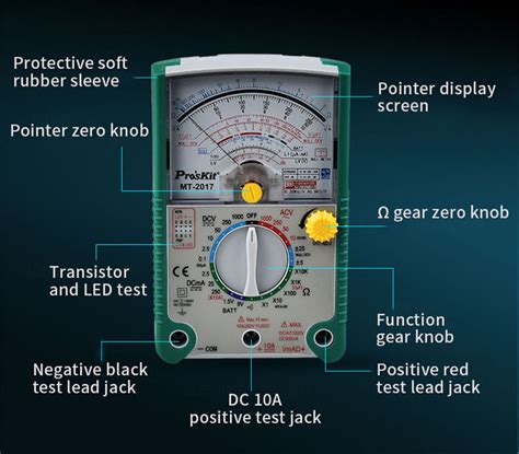 Proskit Mt Ac Dc Lcd Protective Function Analog Multimeter