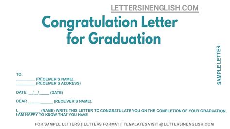 Congratulation Letter For Graduation Sample Letter To Congratulate