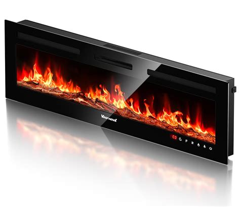 Visveil Electric Fireplace 60inchrealistic Flame Electric Fireplace