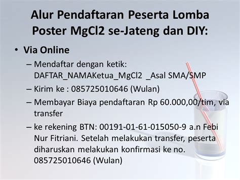 Lomba Kreasi Poster Mgcl 2 Kovalen Edu Fair Iv Ppt Download