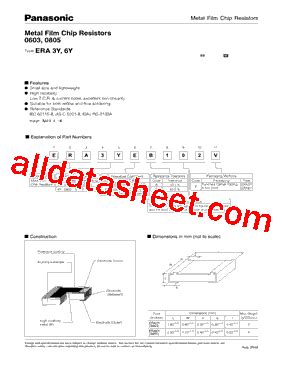 ERA3Y データシート PDF Panasonic Semiconductor