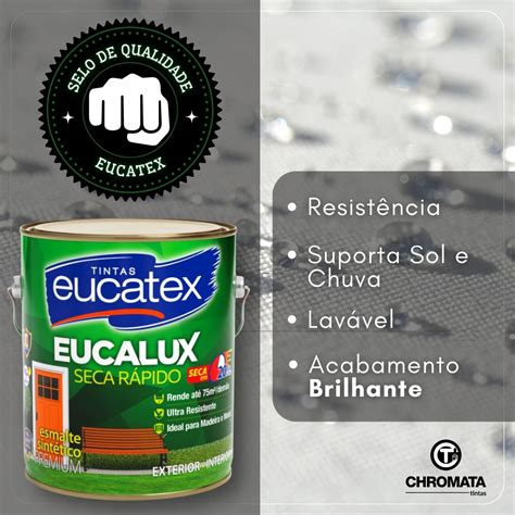 Eucatex Esmalte Brilhante Seca Rápido Branco E Colorido 3 6L Ou 3 2L