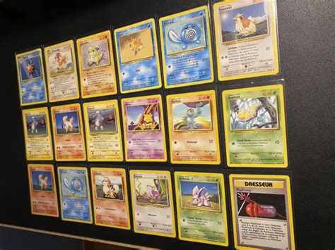 Lot Carte Pok Mon Set De Base Edition Wizards Rare Co Unco Fr Eur