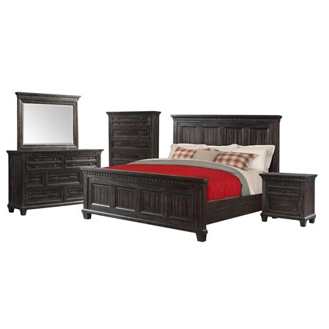 Picket House Furnishings Steele Piece King Bedroom Set In Smokey Gray